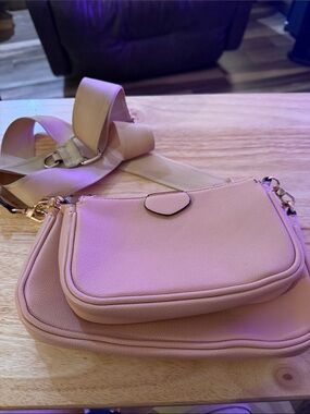 Minimalist Pink Crossbody Shoulder Bag - Lightweight Women's Bag